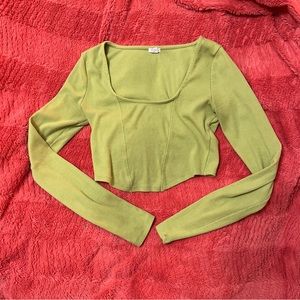 Bright green garage top